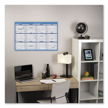 AT-A-GLANCE® Horizontal Reversible-erasable Wall Planner, 36 X 24, White-blue Sheets, 12-month (jan To Dec): 2022 freeshipping - TVN Wholesale